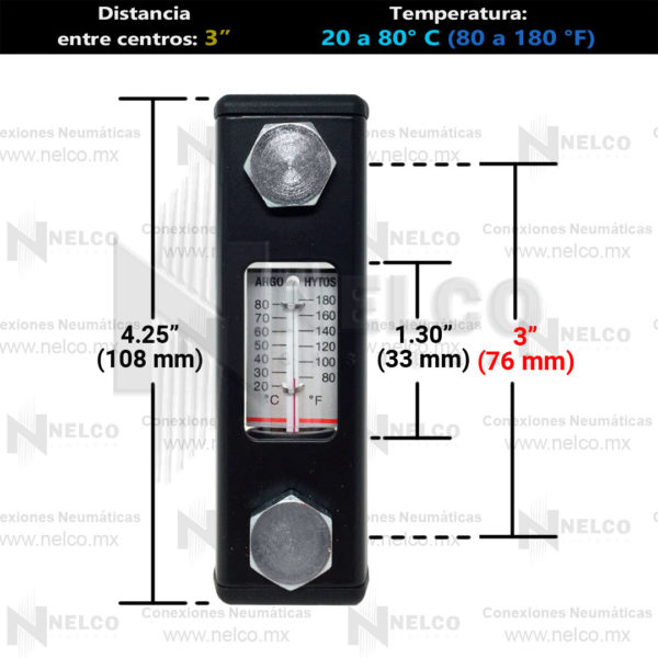 MIRILLA INDICADORA DE NIVEL 3 PARA ACEITE DE UNIDAD DE POTENCIA HIDRAULICA EN MONTERREY MEXICO