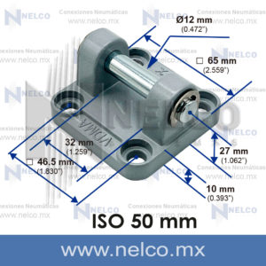 CLEVIS DOBLE 50 MM CILINDRO NEUMATICO ISO 6431 15552 TIPO DNC SI SE