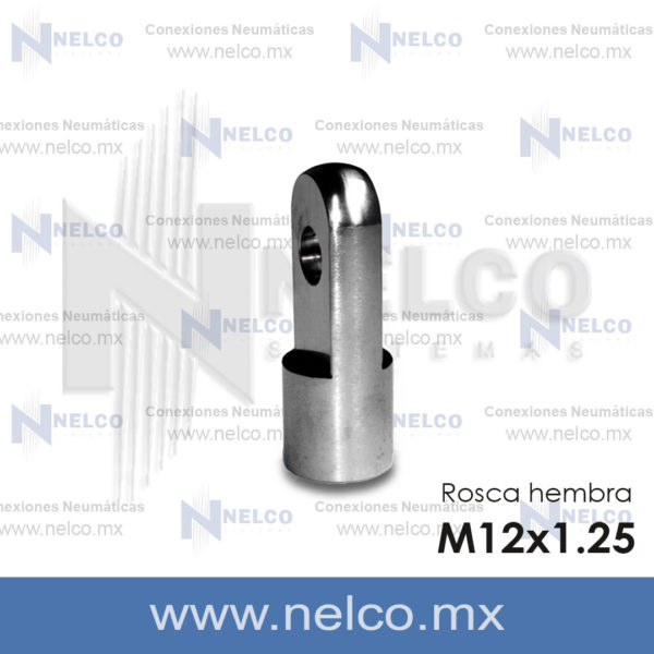 HORQUILLA I M12 X 1.25 FIJACION PARA VASTAGO DE CILINDRO NEUMATICO 40 MM INSTALACION MONTAJE DE PISTON ENVIO A COAHUILA SONORA HIDALGO